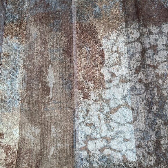 Chapel Hill Chocolate Madagascar Sheer Rod Pocket Curtains 2 Panels 63" Long - Picture 7 of 8